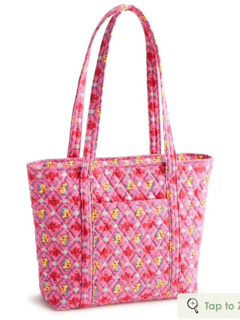Vera Bradley Disney Ariel’s Pink Lagoon Ditsy small Vera tote NWT